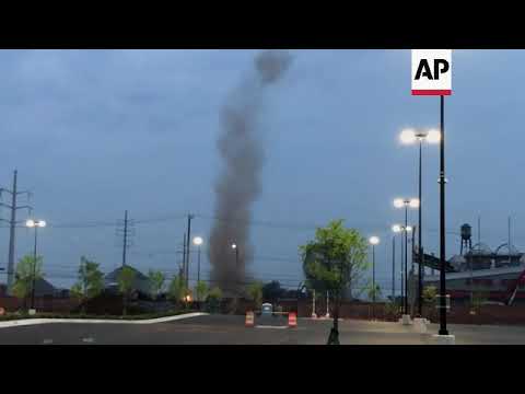 Chimney imploded at defunct US trash incinerator
