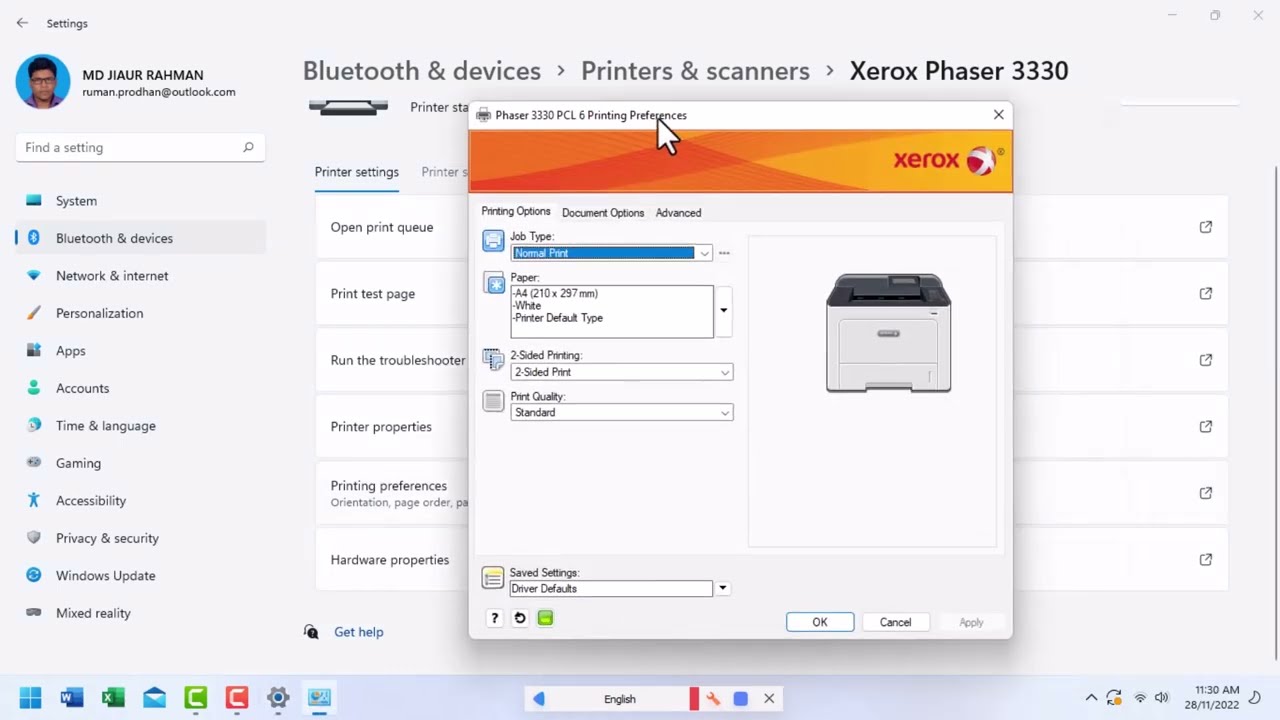 Xerox phaser 3330 | How to Disable Job ID & Banner Sheet (Extra