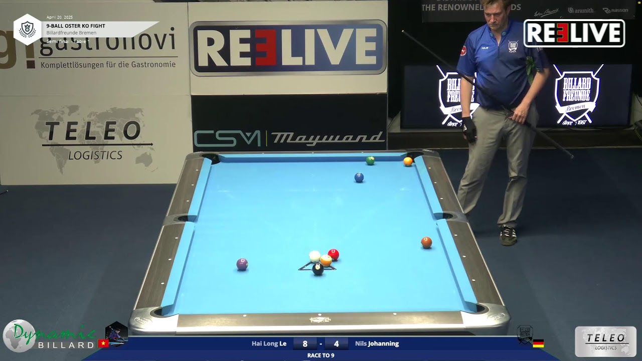 Hai Long Le vs Nils Johanning Tisch[1]Dynamic Billards Oster Fight 9-Ball Spezial @Billardfreunde Br
