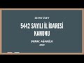 5442 sayili l dares kanunu  gncel zet 2024