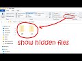 How to show hidden files on windows 10