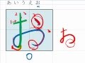 1. How to write Hiragana, "a i u e o" あいうえお in hand writing
