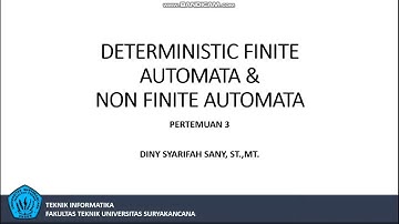 Deterministic Finite Automata dan Non Finite Automata (Teori Bahasa dan Automata)