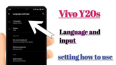 Vivo y20s Language and input setting hidden features how to use