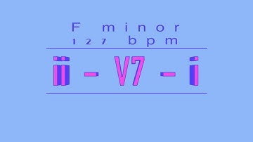 ii  -  V7  -  i  In F minor 127 bpm: Practice your soloing, chord voicings and rhythm comping.