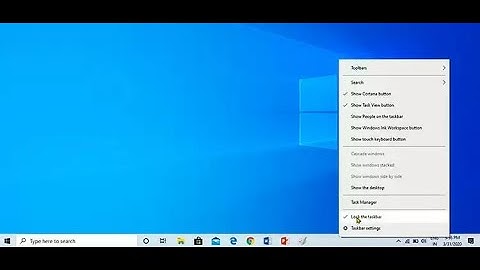 How to Lock and Unlock Taskbar in Windows 10