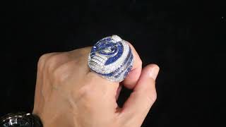 2020 Tampa Bay Lightning Mens Hockey Stanley Cup Championship Ring with Rotating Lightning Bot