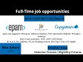 Epam Recruitment | Capgemini 2022 | 2021 | 2020 | 2019 Batch | Salary 6LPA | off-campus hiring 2022