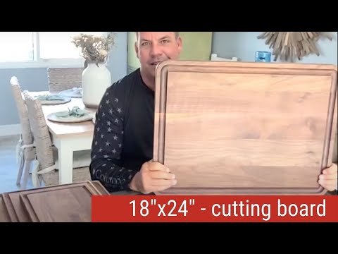 Extra Large Walnut Wood Cutting Board by Virginia Boys Kitchens