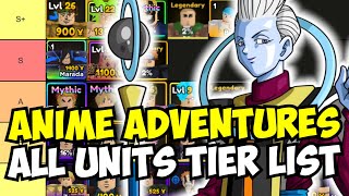 ALL UNITS] Updated Anime Adventures Tier List! V2! 