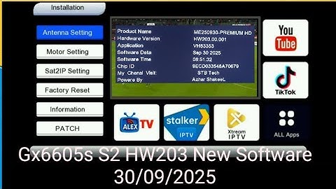 Gx6605s S2 HW203 NK solid 6363 6303 All Setupbox New Software /30/09/2025/