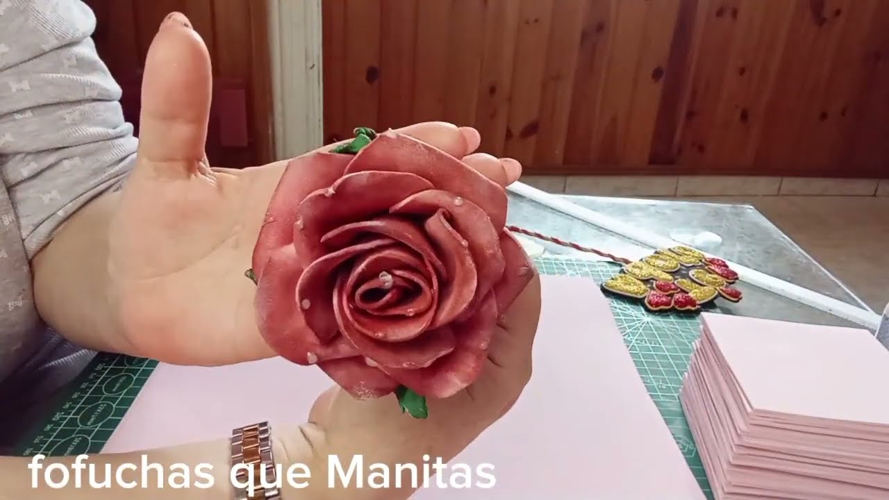 paso a paso rosa eterna  goma eva
