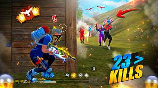 SOLO VS SQUAD 23 KILLS FUNNY GAMEPLAY 🤯 UMP + M60 III 🎯GARENA FREE FIRE - PK GAMERS #freefire screenshot 3