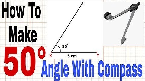 Easiest way to construct 50 degree angle with compass