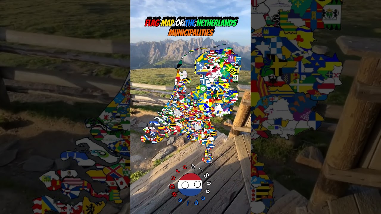 Flag map of the Netherlands municipalities