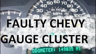 Broken Speedometer on 2003 Chevy Silverado (faulty instrument cluster )