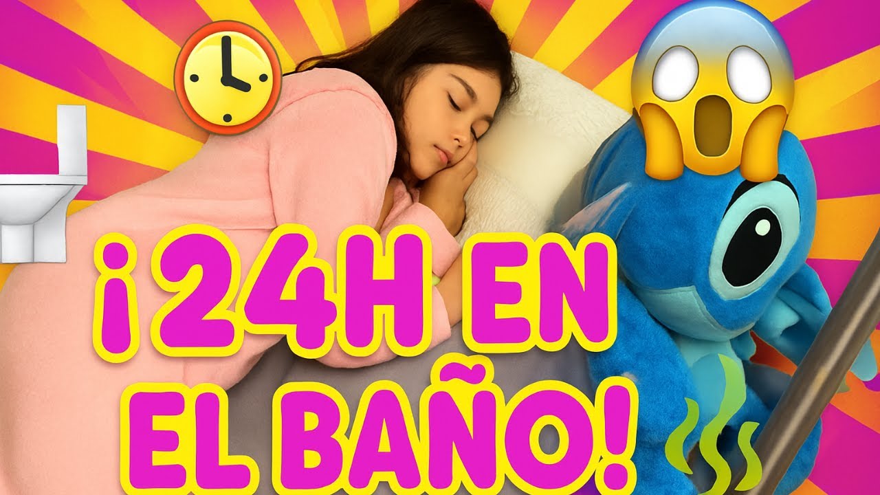 RETO 24 ⏰ HORAS EN EL BAÑO 🚽