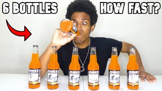 INHALING 6 Bottles of Orange N Cream Soda Pop Fast! (sugar rush)