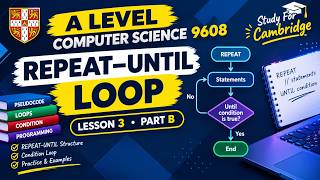 A Level Computer Science 9608 | Repetition Structures (Loops) | REPEAT-UNTIL | Lesson 3 Part