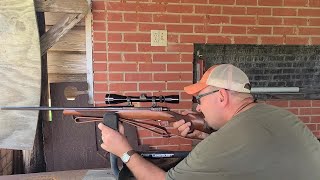 Ruger Hawkeye at 350 yards.