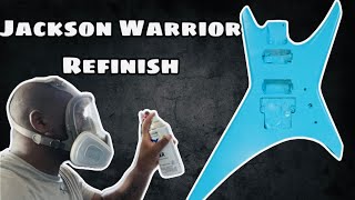 Jackson JS Series Warrior Refinish | Rustoleum Oasis Blue