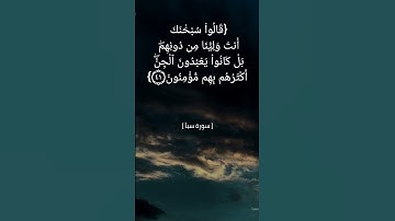 سورة سبأ الآية ٤٠ الى ٤٢ بصوت الشيخ ناصر القطامي