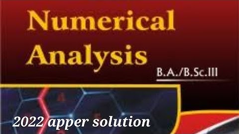 #2022 numerical analysis  paper solution 5th semester maths #bsc #mdu