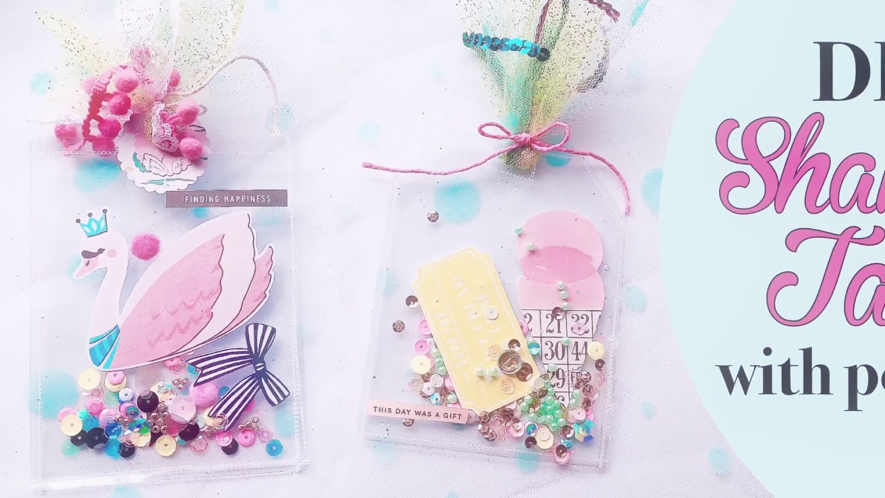 DIY shaker tag with pocket.