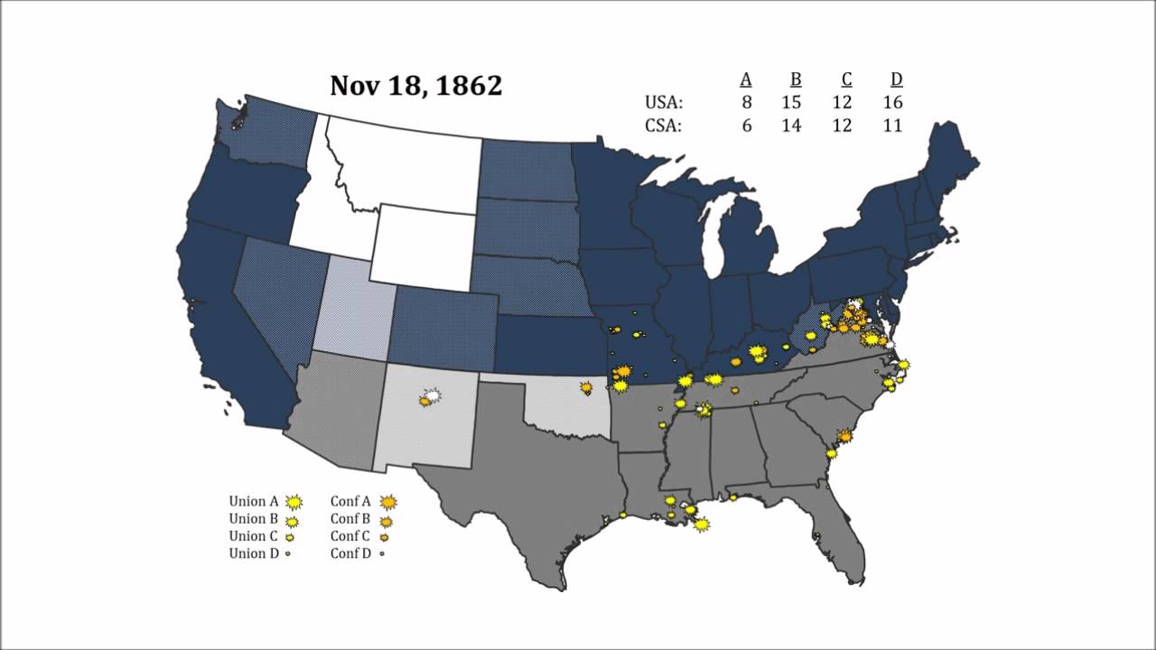 Civil War Major Battles Map ~ 21+ images civil war battles, pin on With Civil War Battles Map Worksheet