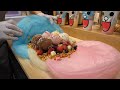 솜사탕 아이스크림 과일 브리또, 무지개 솜사탕 / cotton candy ice cream fruit burrito - korean street food