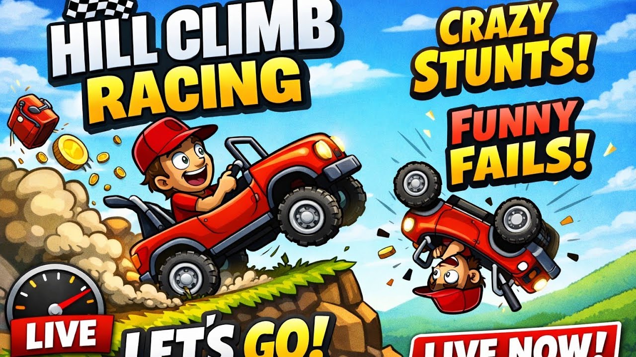 Hill Climb Madness Live 🎯 | Non-Stop Action & Level Wins!