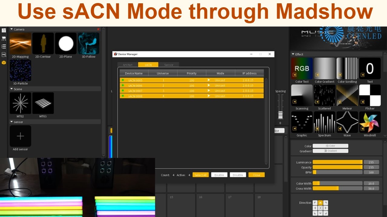 How to use sACN mode through Madshow software to work with led artnet ...