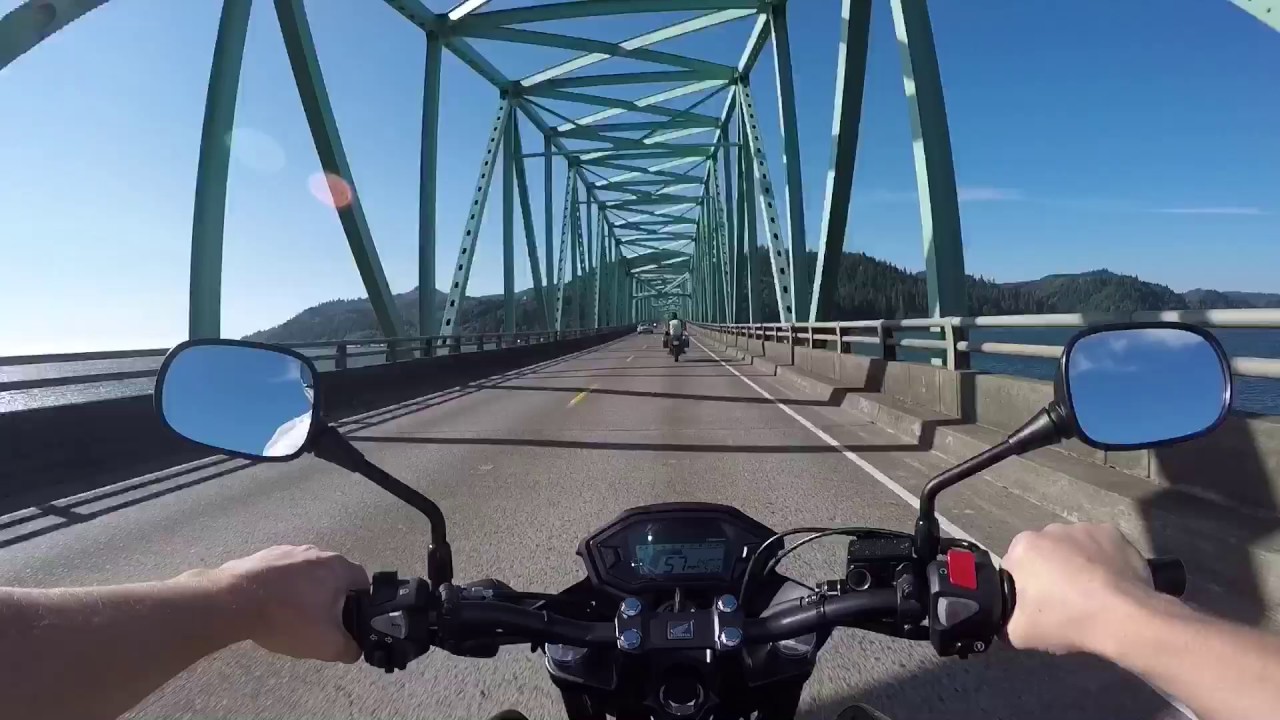 GoPro Motorcycle Ride on the Astoria Bridge HWY 101 in Oregon