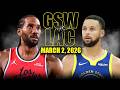 Golden State Warriors vs Los Angeles Clippers Full Game Highlights – March 2, 2026 | NBA Season