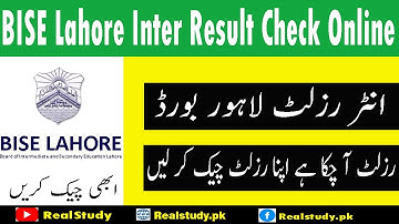 BISE Lahore Inter Result 2021