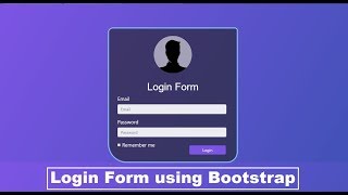 Login Form using bootstrap | Advance login page