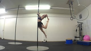 Pole pixie Kat freestyle pole dance