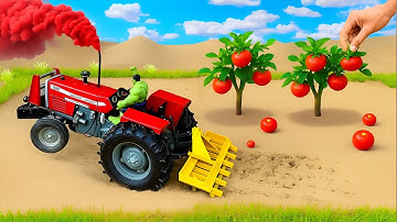smart diy mini tractor can plough real apples farming in mud science project 1