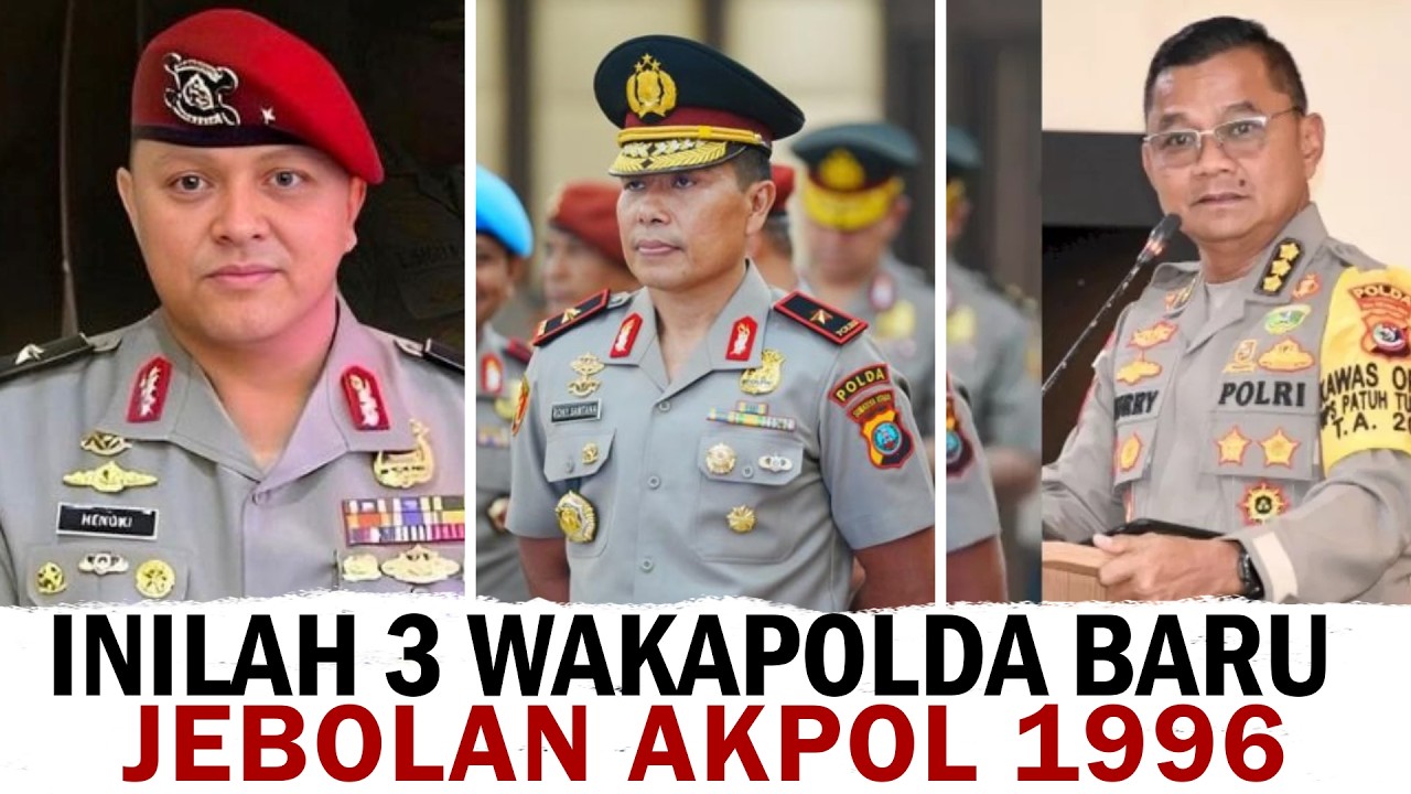 KAPOLRI TUNJUK 3 JENDERAL ALUMNI AKPOL 1996 JADI WAKPOLDA RIAU, SUMSEL DAN BANGKA BELITUNG