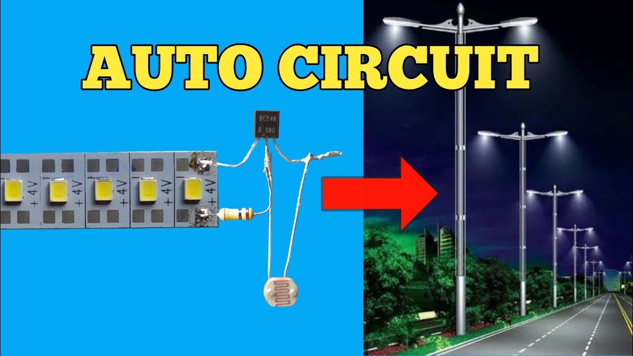 Automatic on off light circuit || LDR sensor project at home - YouTube