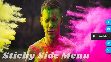 Sticky Sidebar Menu with Smooth Scroll Effect | Animated Sidebar menu using html and css