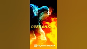 Deepanshu Name Whatsapp Status | Name Art Status Video | #shorts