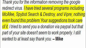 google redirect virus removal tool windows 7 (My working solution)