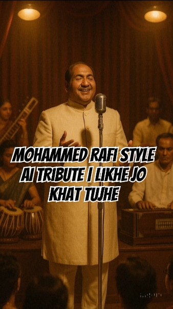 Mohammed Rafi Style AI Tribute | Likhe Jo Khat Tujhe#LikheJoKhatTujhe #RafiSahab #oldsong #song