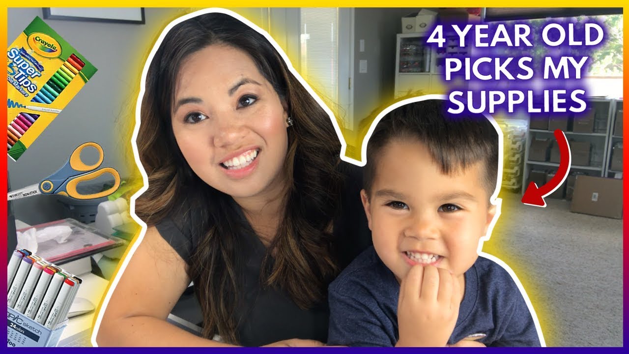 4 Year Old Picks My Card Making Supplies | JD's Card Making Challenges
