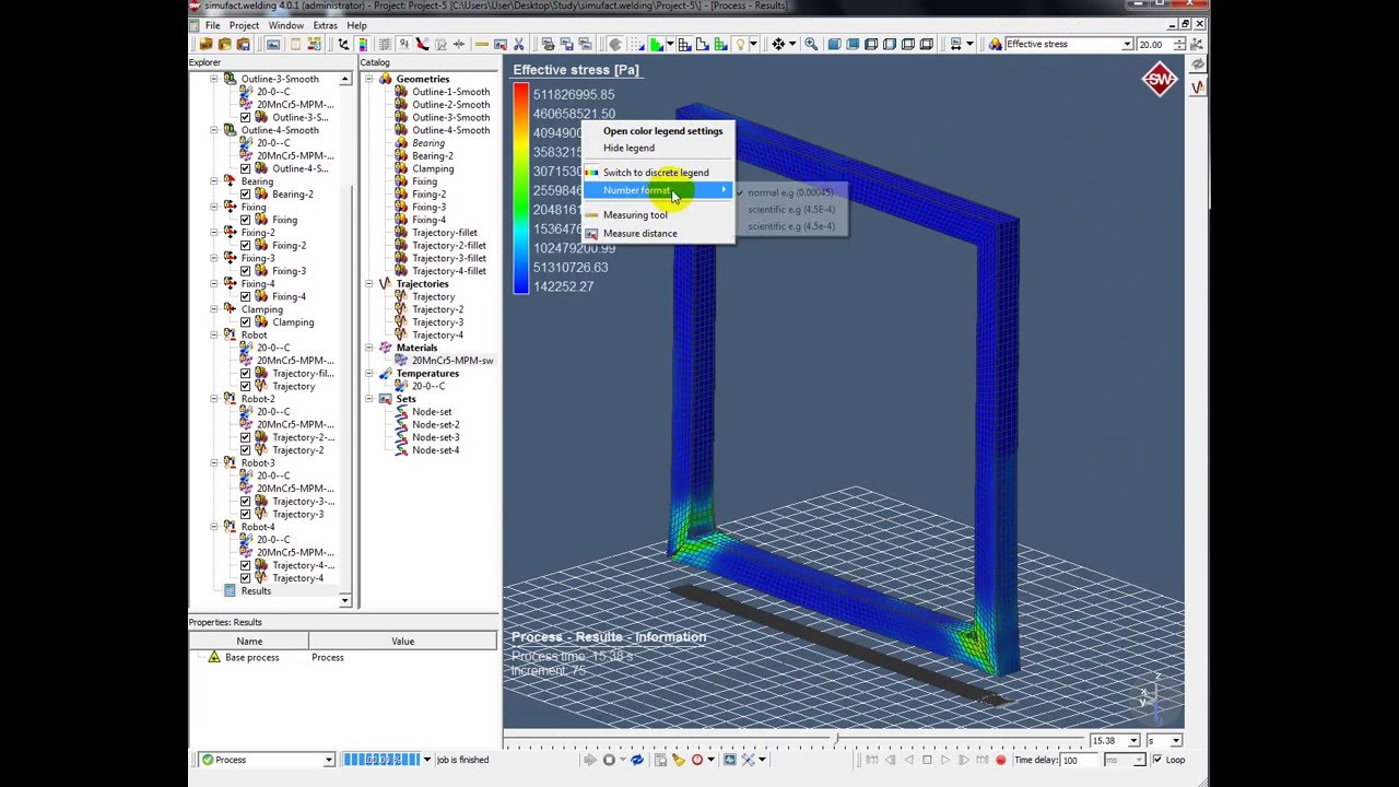 Simufact Welding Tutorial Frame welding simulation result in simufact welding 4 0 1 - YouTube