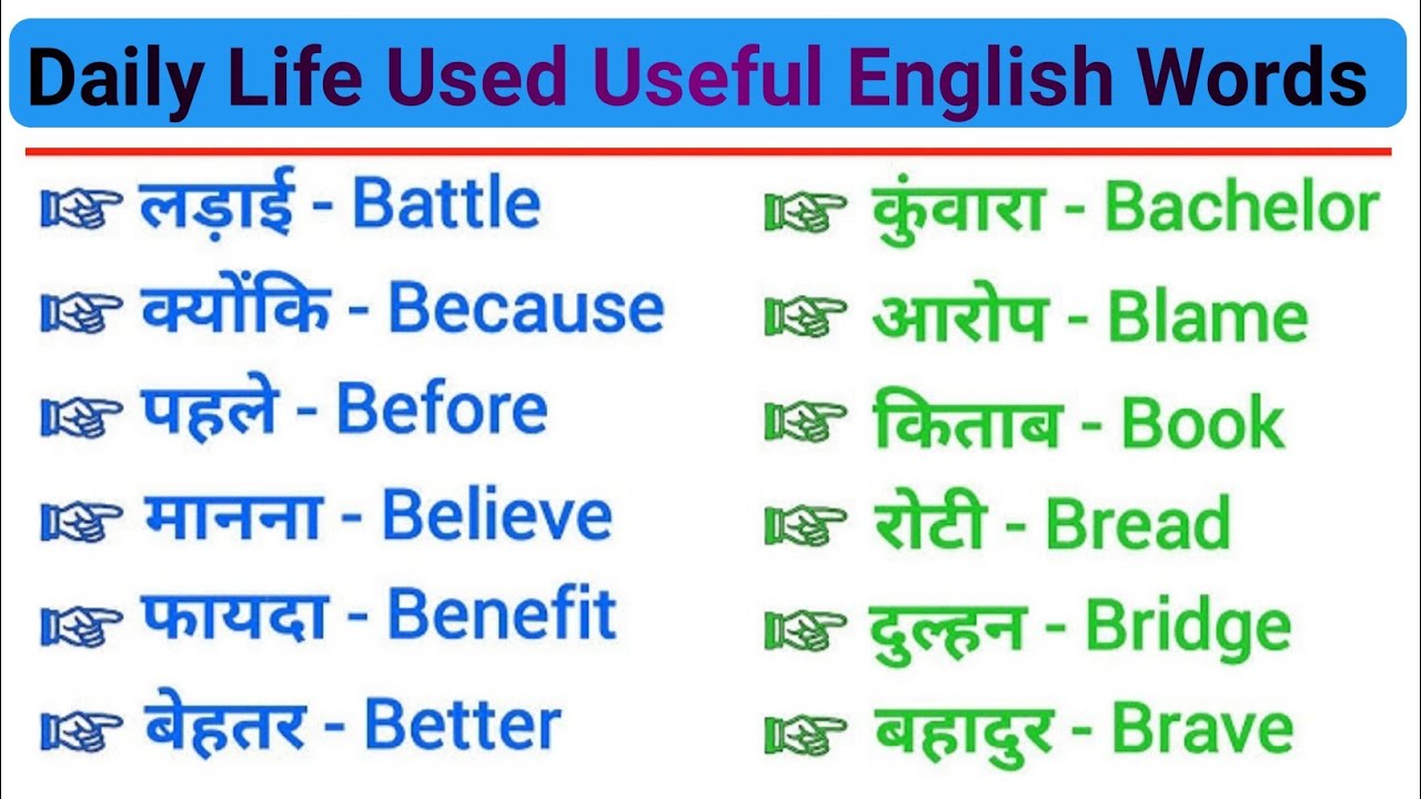 50 Daily Useful English Words Improve Your Vocabulary | Daily Useful ...
