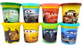 Disney Pixar Animation Cars 3 Toys and Play-doh Can Heads