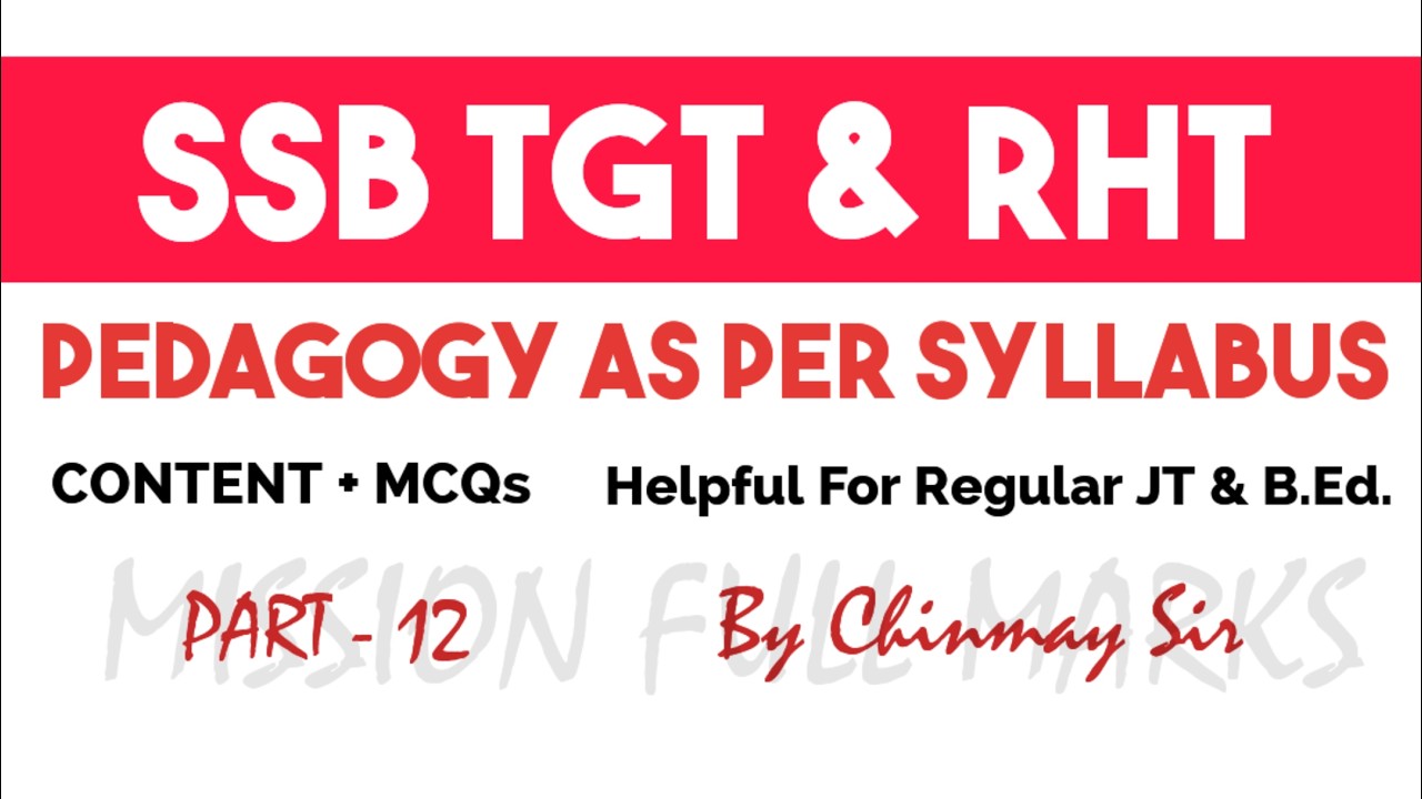 PEDAGOGY FOR TEACHING EXAMS || CONCEPT + PRACTICE || PART - 12 #teachingexams #tgt #rht #jt #cdp