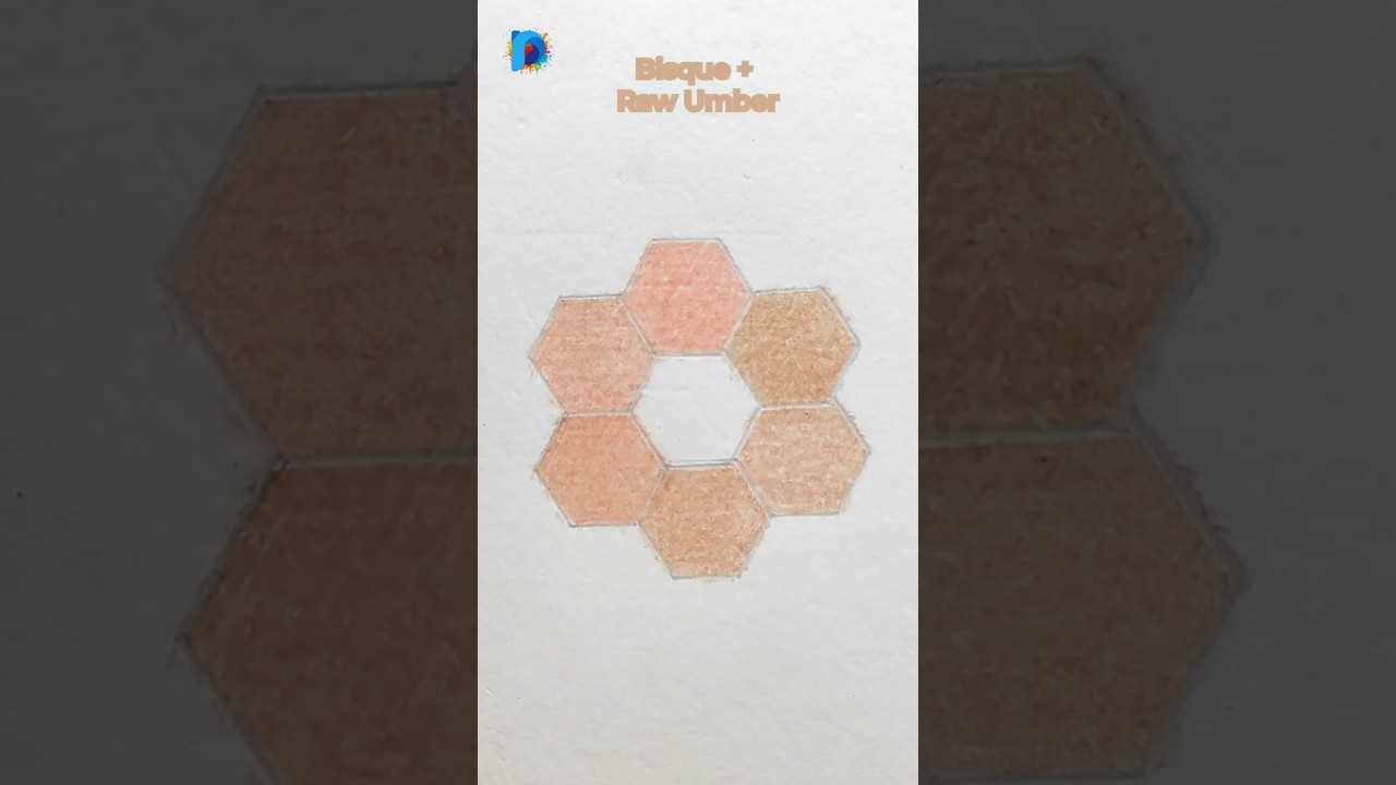 Bisque + Raw Umber 🤎🍞 | Natural Skin & Earth Tone Mixing | Colored Pencils #colormixing $#satisfying